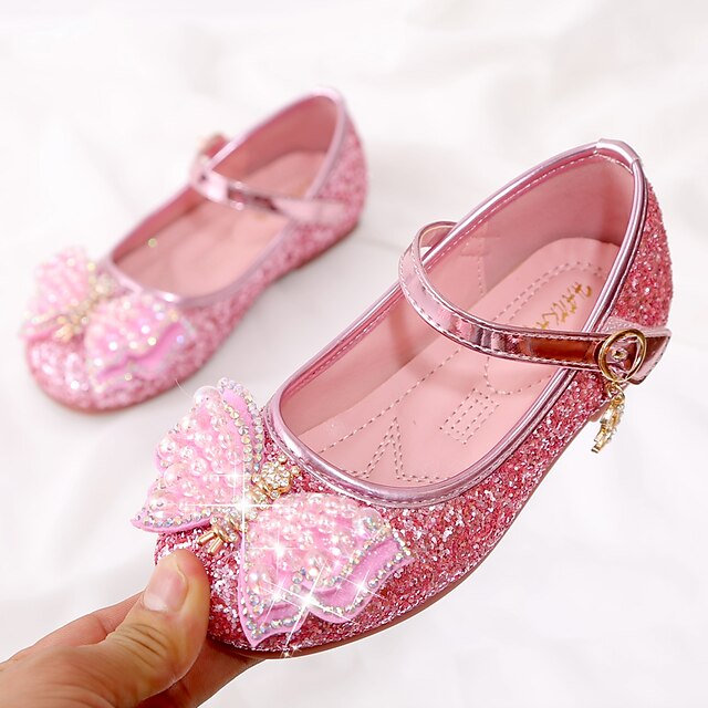 Shoes & Bags Kids Shoes | Girls Flats Glitters Comfort Mary Jane Flower Girl Shoes Patent Leather PU Glitter Crystal Sequined Je