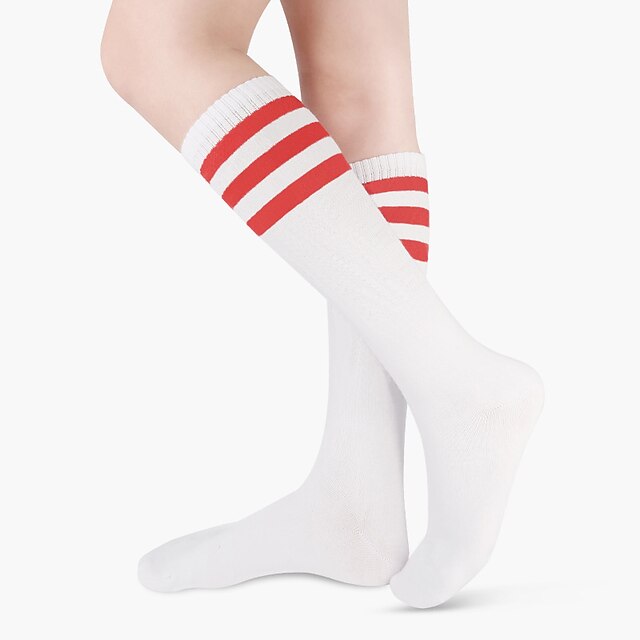 

Unisex Cheerleader Cheerleader Costumes Yoga Camping / Hiking Socks / Long Stockings Sporty Modern Style Colorful Black Red Blue Socks / Kid's