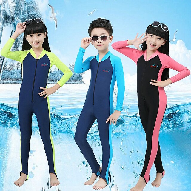 Sports & Outdoors Surfing, Diving & Snorkeling | Bluedive Boys Girls Rash Guard Dive Skin Suit UV Sun Protection UPF50+ Breathab