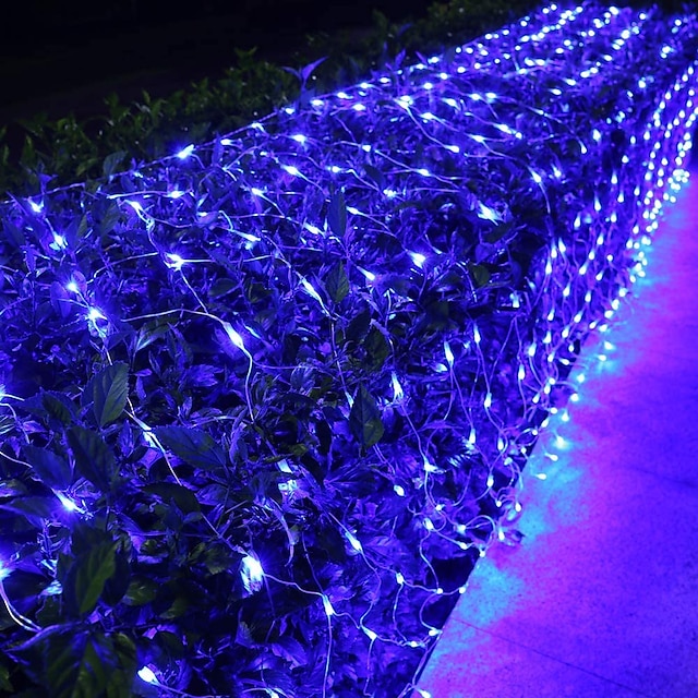  6x4m Net Lights LED Outdoor String String Lights 880 LEDs Fishing Party Lights Patio Light Warm White Cold White Multi Color Waterproof Party Halloween/Christmas Tree Weddin