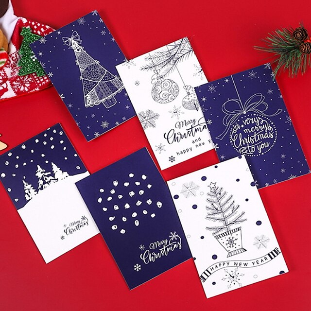 Home & Garden Home Decor | 6pcs 1 Set Christmas Decorations Christmas Ornaments Cards - ZH86989