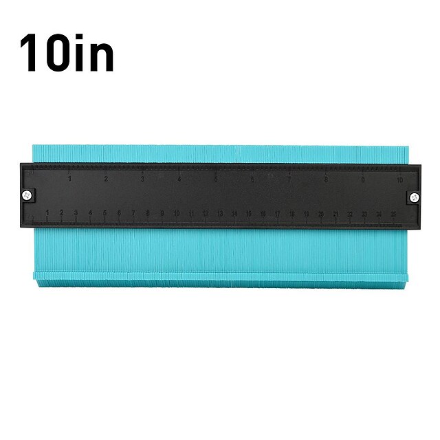  Contour Gauge 10 Inch Irregular Profile Duplicator for Woodworking Shape Tracing Template Measuring Tool Profile Jig Guide Pipe Tile Frame Gauge Metal Welding Fabrication Silhouette Extraction Measure