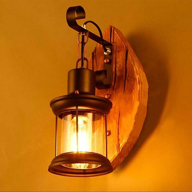  væglampe retro vintage rustik nordisk glas væg scone 40w til soveværelse sengekant industrielle væglamper soveværelse gang trappe lamper