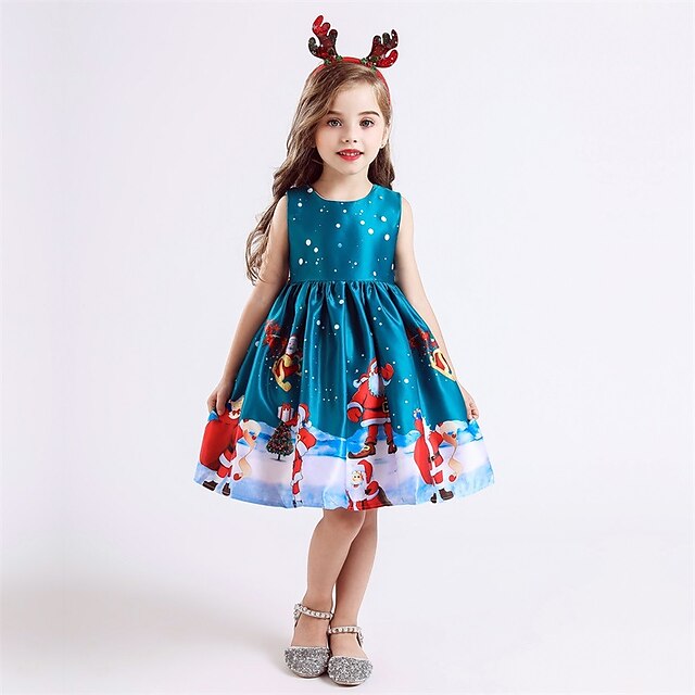 Toys & Hobbies Cosplay & Costumes | Santa Suit Dress Girls Kids Christmas Christmas Christmas Polyester Dress - HS19192