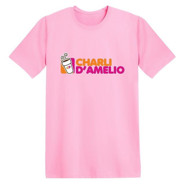 Toys & Hobbies Cosplay & Costumes | Inspired by Cosplay Charli DAmelio T-shirt Anime Polyester / Cotton Blend Graphic Prints Pri