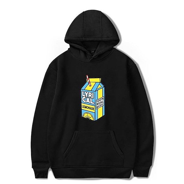 Mens Clothing Mens Hoodies & Sweatshirts | Mens Unisex Plus Size Pullover Hoodie Sweatshirt Lemon Hooded Sport Outdoor Hot Stamp