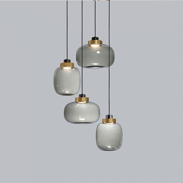 Lights & Lighting Pendant Lights | Pendant Light Smoke Gray Glass Modern Artistic Nordic Single Design Bedside Light Dining Room