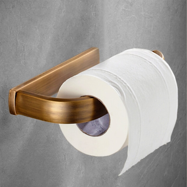  Toilettenpapierhalter moderner Rollenpapierhalter aus Messing Messing matt 1St