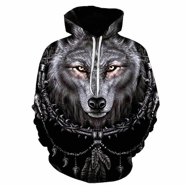 Toys & Hobbies Cosplay & Costumes | Inspired by Animal Wolf Cosplay Costume Hoodie Plush Fabric 3D Printing Harajuku Graphic Hoo