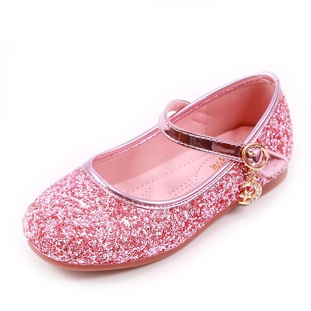 Shoes & Bags Kids Shoes | Girls Flats Glitters Comfort Mary Jane Flower Girl Shoes Faux Fur PU Glitter Crystal Sequined Jeweled 