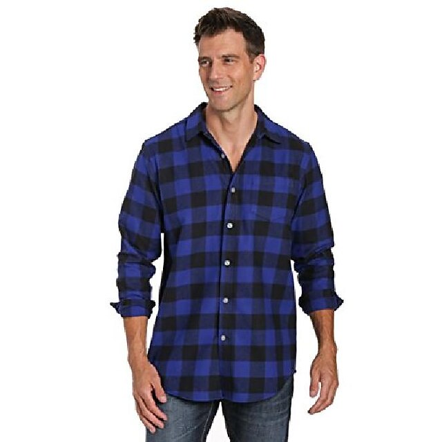 

Men's Shirt Long Sleeve Tops Casual Fashion Breathable Comfortable Wine Red Blue Black / Machine wash / Wash separately / Washable / Street / Holiday