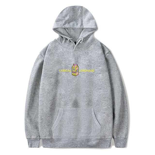 Mens Clothing Mens Hoodies & Sweatshirts | Mens Unisex Plus Size Pullover Hoodie Sweatshirt Lemon Hooded Sport Outdoor Hot Stamp