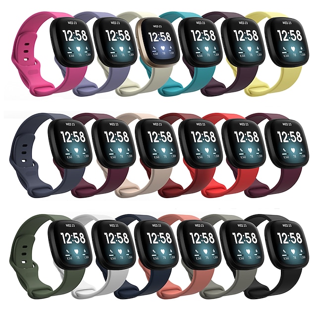 1 pcs Slimme horlogeband voor Fitbit Versa 3 / Sense Fitbit Versa 3 Fitbit-gevoel Siliconen Smartwatch Band Zacht Ademend Sportband Vervanging Polsbandje