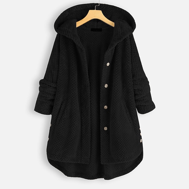 Womens Clothing Womens Outerwear | Womens Coat Teddy Coat Sherpa jacket Fleece Jacket Causal Daily Fall Winter Regular Coat Regu