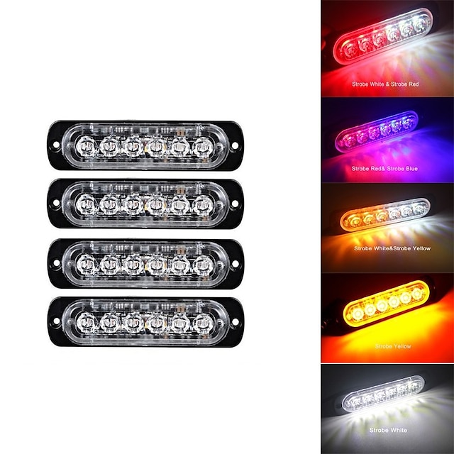  4 יחידות מכונית LED אורות אזהרה נורות תאורה 18 W 24 חבר ושחק איכות מעולה עבור אוניברסלי כל השנים