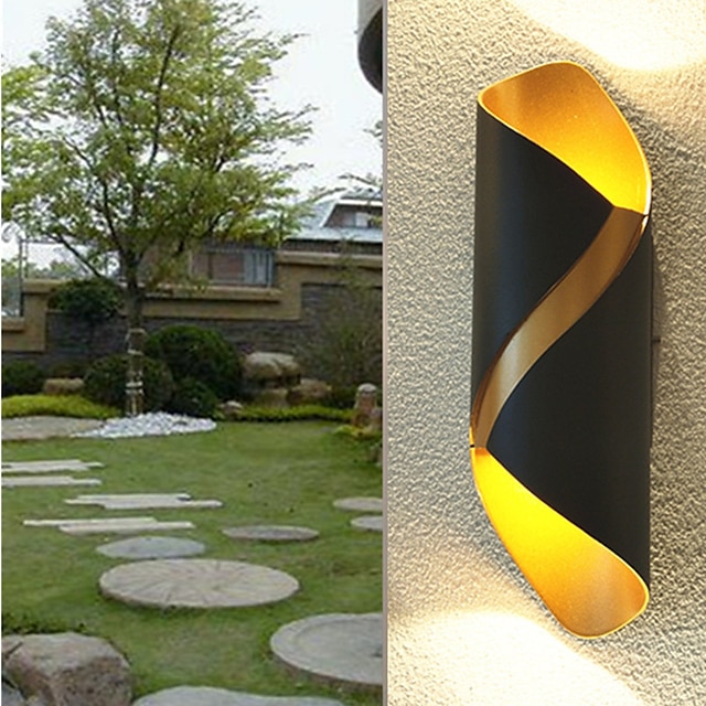  Light Luxury Nordic Waterproof Wall Lamp Modern Simple Living Room Bedroom Bedside Background Wall Lamp Aisle Stair Outdoor Waterproof Wall Lamp