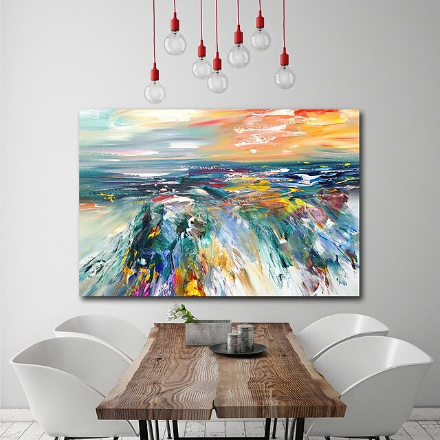 Oil Painting Hand Painted - Abstract Landscape Contemporary Modern Stretched Canvas 8
