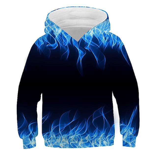  Kinderen Jongens Hoodie en sweatshirt Lange mouw Grafisch 3D Opdruk Paars Rood Groen Kinderen Tops Actief Nieuwjaar