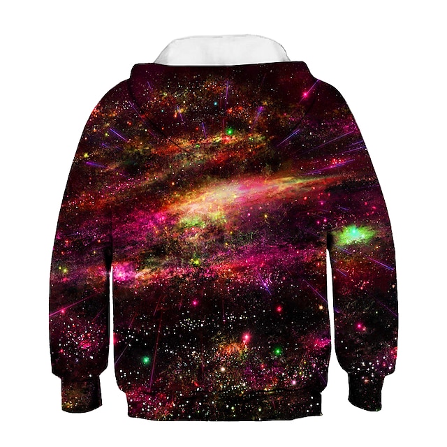 Baby & Kids Boys Clothing | Kids Boys Hoodie Long Sleeve 3D Print Galaxy Green Purple Army Green Children Tops Fall Winter Activ