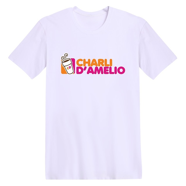 Toys & Hobbies Cosplay & Costumes | Inspired by Cosplay Charli DAmelio T-shirt Anime Polyester / Cotton Blend Graphic Prints Pri