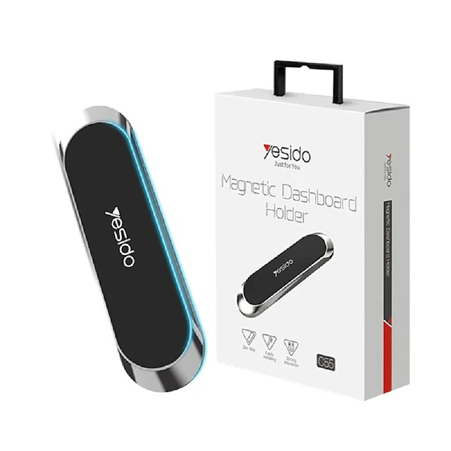 Mini Strip Shape Magnetic Car Phone Holder Aluminium Alloy Mobile Phone Stand Magnet Mount For IPhone Samsung Car Accessaries 10