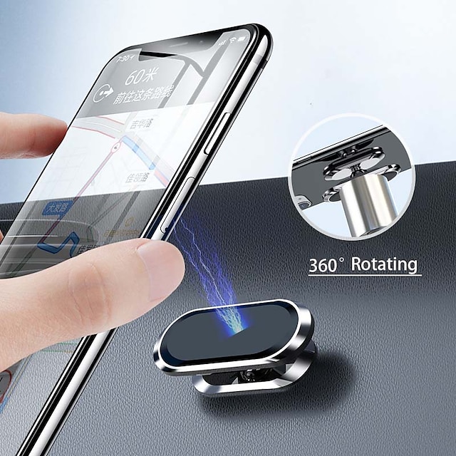  תושבת מחזיק לטלפון לרכב, התקן בקלות תושבת לטלפון מגנטי לרכב סיבוב 360° מחזיק לטלפון סלולרי מסוג מגנטי עבור מחזיק לאייפון לרכב תואם לכל הסמארטפונים