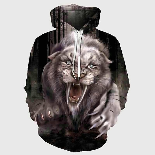 Toys & Hobbies Cosplay & Costumes | Inspired by Animal Cat Lion Dog Cosplay Costume Hoodie 100% Polyester 3D Printing Harajuku G