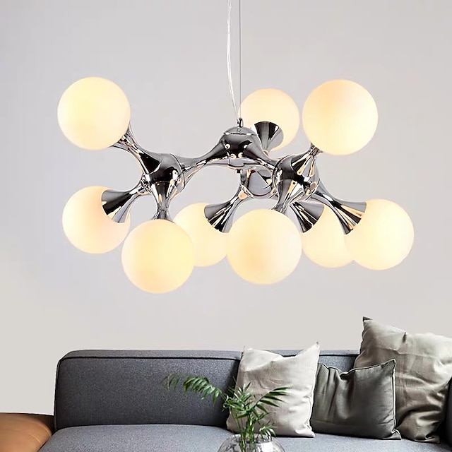  75 cm sputnik design lampadario lampada a sospensione stile nordico design a grappolo argento metallo nero finiture verniciate elettrolitiche 110-120 v 220-240 v