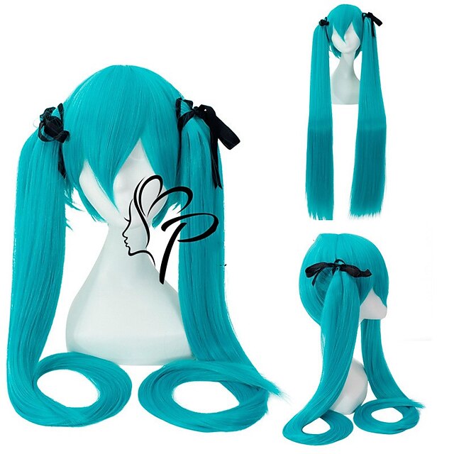 Beauty & Hair Wigs & Hair Pieces | Vocaloid Sakura Miku Cosplay Wigs Womens With 2 Ponytails 32 inch Heat Resistant Fiber Straig