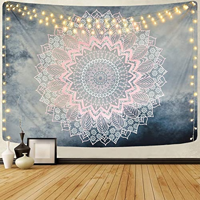  Mandala Bohemian Wall Tapestry Art Decor Blanket Curtain Hanging Home Bedroom Living Room Dorm Decoration Boho Hippie Psychedelic Floral Flower Lotus Indian
