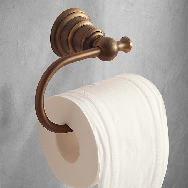  Toilet Paper Holders Antique Brass Bathroom Roll Paper Holder Wall Mounted 1pc