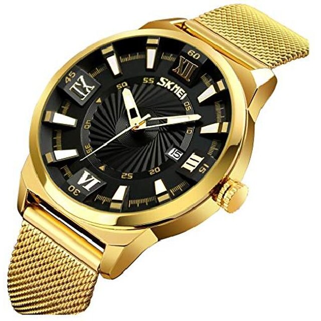 orologio da polso impermeabile al quarzo analogico di lusso da uomo con  quadrante con numeri romani orologio da calendario in acciaio con  placcatura in oro ip del 8237303 2022 a €24.99