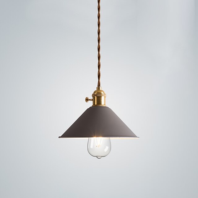  22 cm led pendel moderne nordisk enkelt design hvid gul grøn grå blå pink metal lakerede finish 110-120v 220-240v