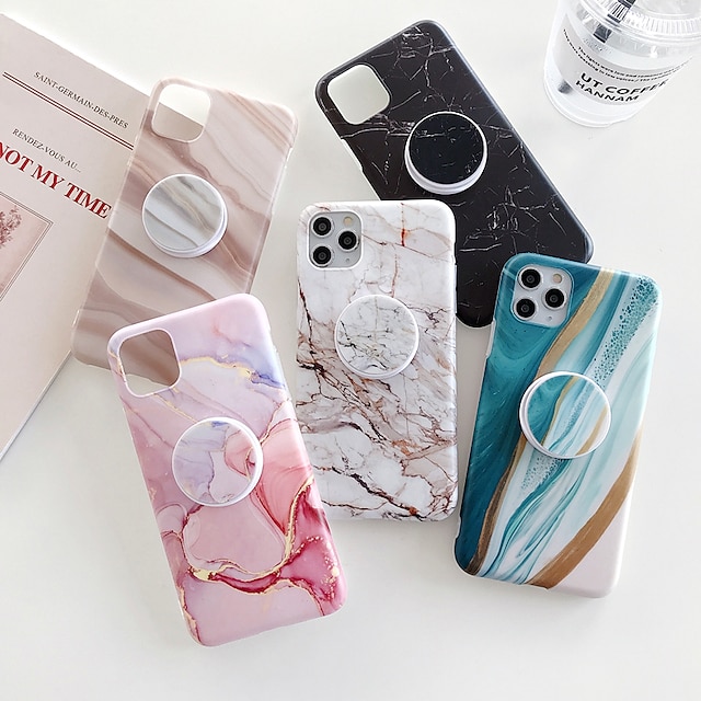 

Marble Holder Case For Apple iPhone 13 12 Pro Max 11 SE2020 Mini Fashion Protective Case Decent Mobile Phone Case Ultra-thin Pattern Back Cover Geometric iPhone Case Pattern Marble TPU