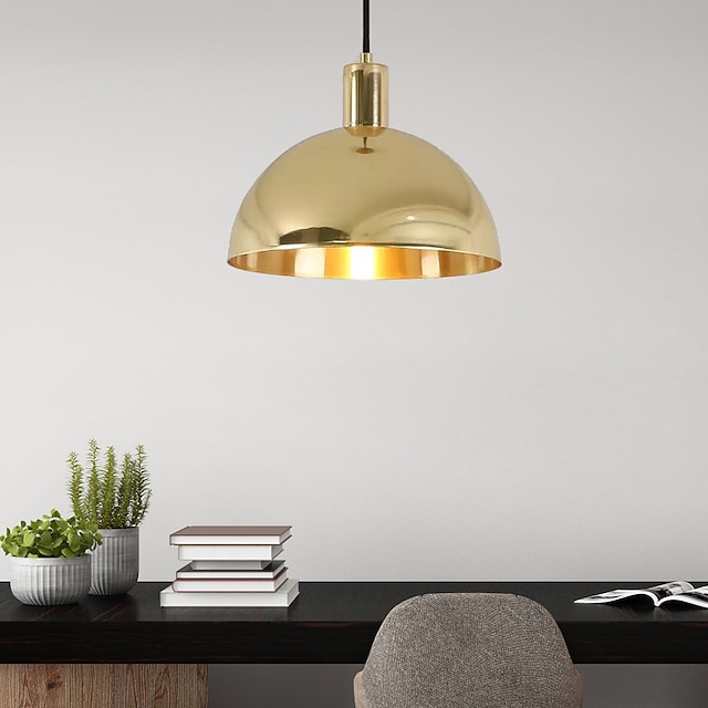 Lights & Lighting Pendant Lights | 1-Light 30 cm Pendant Light Metal Brass Modern 110-120V / 220-240V - BR34743