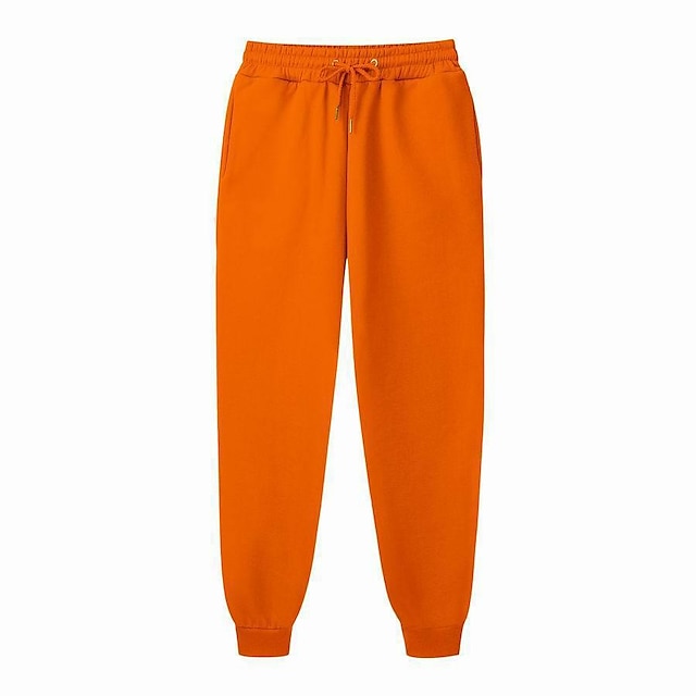  Voor heren Fleece broek Joggingbroeken Jogger Winter broek Broek Zijzakken Elastische taille Fleece Effen Kleur Comfort Warm Dagelijks Casual Marine Abrikoos