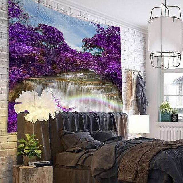 Home & Garden Home Decor | Beautiful And Spectacular Waterfall Scenery Pattern Tapestry Wall Hanging Tapestry Wall Carpet Wall A