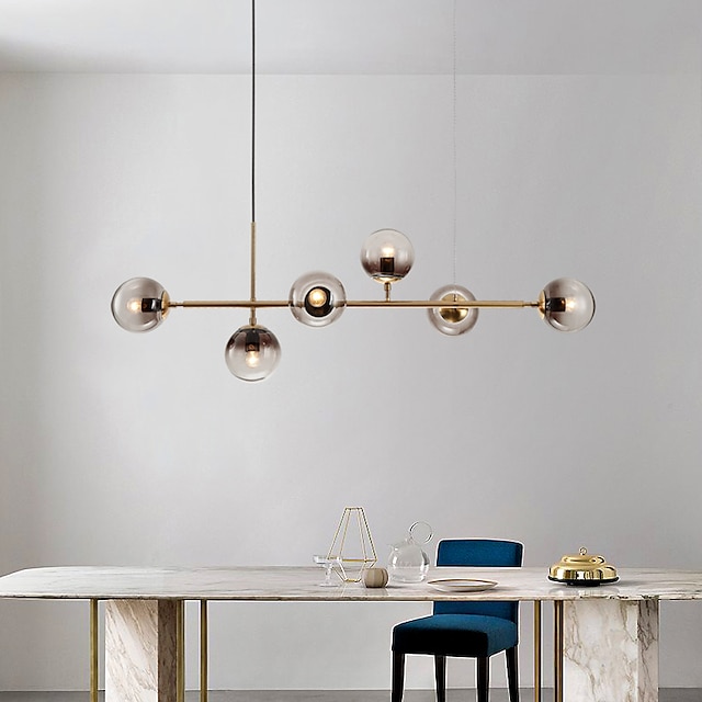 Lights & Lighting Pendant Lights | 120 cm Nordic Pendant Light Globle Metal Electroplated Modern 110-120V 220-240V - OH70762