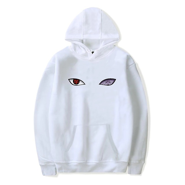 Mens Clothing Mens Hoodies & Sweatshirts | 2018 harajuku anime hoodies naruto uchiha uzumaki hatake eyes printing pullover sweat