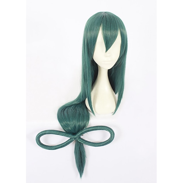 Beauty & Hair Wigs & Hair Pieces | My Hero Academia Boko No Hero Asui Tsuyu Cosplay Wigs Womens With Bangs With Ponytail 28 inch