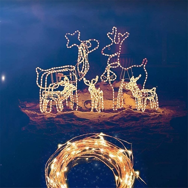 LED Fairy String Lights 50M-500 30M-300 20M-200 10M-100LEDs Copper Wire  Light with Remote Control Christmas Lights Dimmable Starry Star Lights for  Party Wedding Bedroom Christmas Tree Plug in 2024 - $17.99