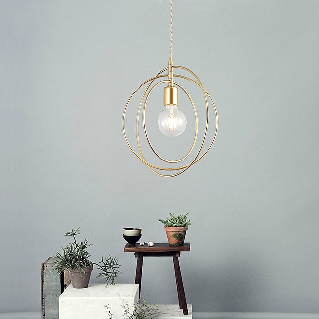 Lights & Lighting Pendant Lights | 28 cm Globe Design Geometric Shapes Pendant Light Metal Modern Style Metal Globe Painted Fini