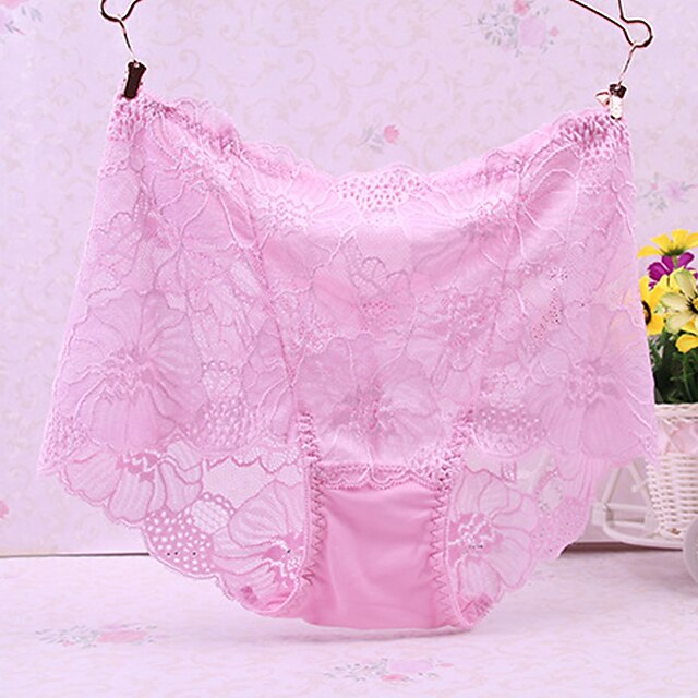 Women's Normal Mesh Basic Sexy Control Panties Lingerie Rayon Wedding