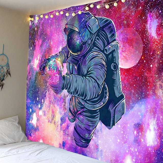  grote tapijt muur opknoping art deco deken gordijn picknicktafel doek opknoping thuis slaapkamer woonkamer slaapzaal decoratie abstracte sterrenhemel astronaut
