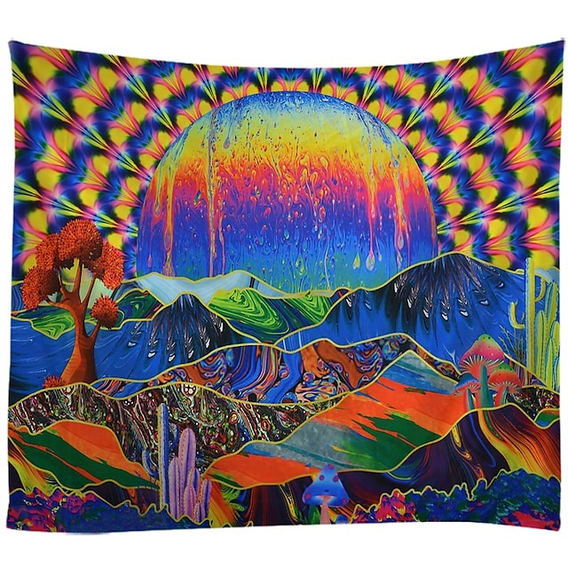 Home & Garden Home Decor | Psychedelic Abstract Wall Tapestry Art Decor Blanket Curtain Hanging Home Bedroom Living Room Decorat