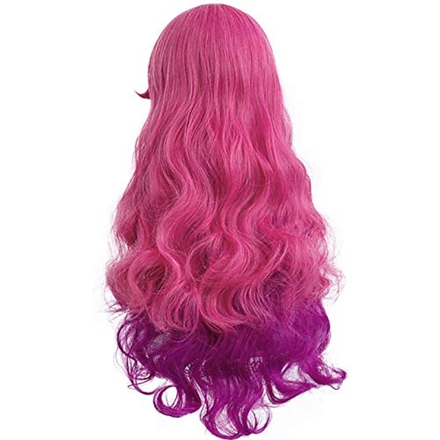 Beauty & Hair Wigs & Hair Pieces | Cosplay Costume Wig Wavy Middle Part Wig One Color Synthetic Hair Womens Pink - TT18751