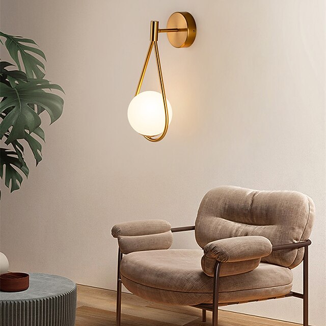 Lightinthebox Nordic Style Brass Wall Lamp Post Modern Simple Living ...