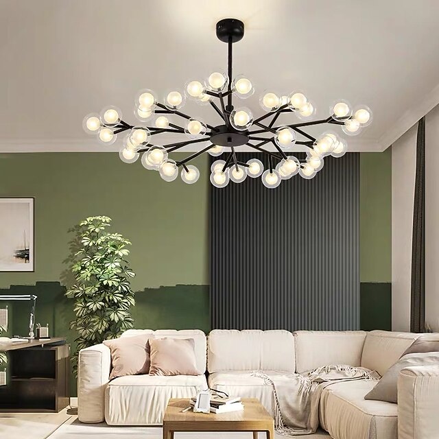90/120 cm LED Pendant Light Single Design Modern Nordic Black Gold Chandelier