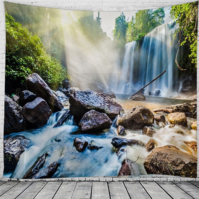 Home & Garden Home Decor | Beautiful And Spectacular Waterfall Scenery Pattern Tapestry Wall Hanging Tapestry Wall Carpet Wall A