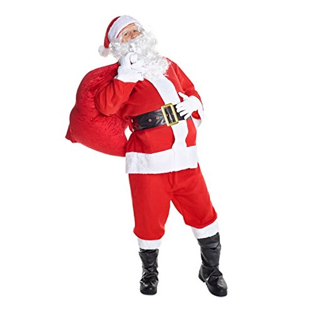  mens santa claus costume father christmas suit for men festive outfit - x-large